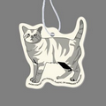 Paper Air Freshener Tag W/ Tab - Tabby Cat